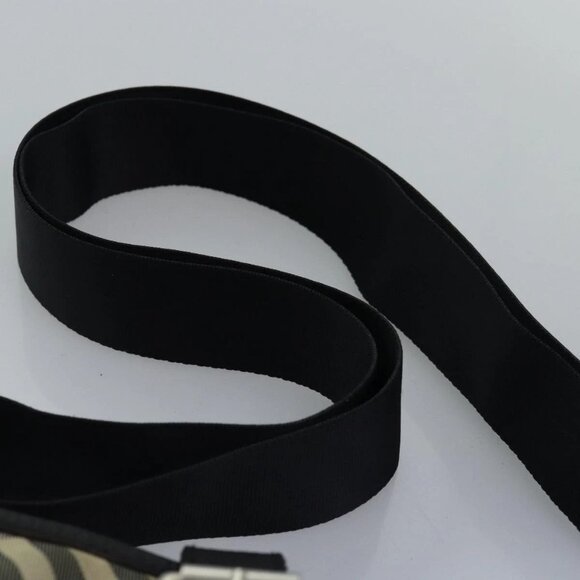 BURBERRY Nova Check Shoulder Bag Nylon Beige Black Auth - Picture 6 of 16